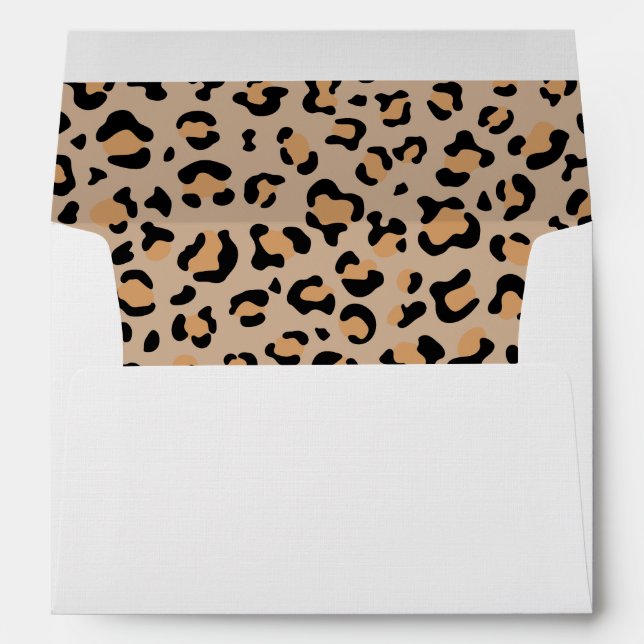 Leopard Print, Leopard Spots, Brown Leopard Envelope (Back (Bottom))