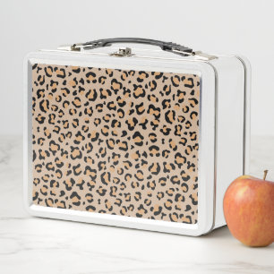 Leopard Print, Leopard Spots, Brown Leopard Metal Lunch Box