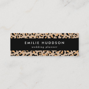 Leopard Print, Leopard Spots, Brown Leopard Mini Business Card