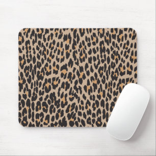 Leopard Print, Leopard Spots, Brown Leopard Mouse Pad