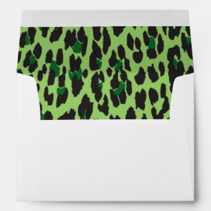 Leopard Print, Leopard Spots, Green Leopard Envelope