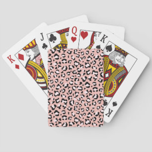 Leopard Print, Leopard Spots, Pink Leopard Playing Cards