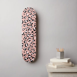 Leopard Print, Leopard Spots, Pink Leopard Skateboard