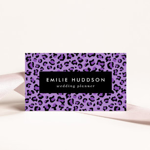 Leopard Print, Leopard Spots, Purple Leopard Business Card