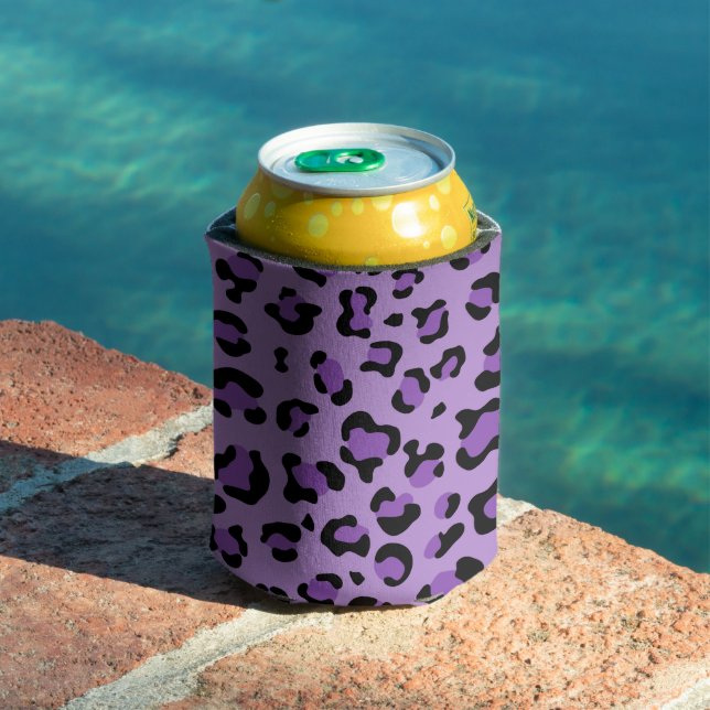 Leopard Print, Leopard Spots, Purple Leopard Can Cooler (In Situ Pool)