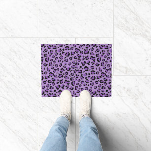 Leopard Print, Leopard Spots, Purple Leopard Doormat