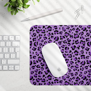 Leopard Print, Leopard Spots, Purple Leopard Mouse Pad