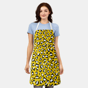 Leopard Print, Leopard Spots, Yellow Leopard Apron