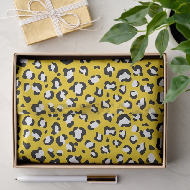 Leopard Print, Leopard Spots, Yellow Leopard Tissue Paper (Gift)