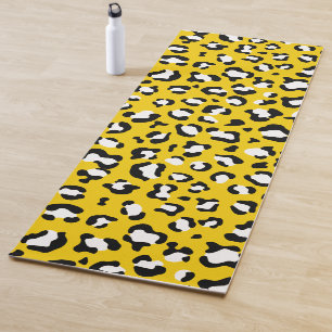 Leopard Print, Leopard Spots, Yellow Leopard Yoga Mat