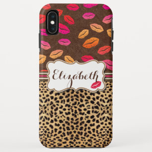 Leopard Print Lips Kisses Personalised Case-Mate iPhone Case