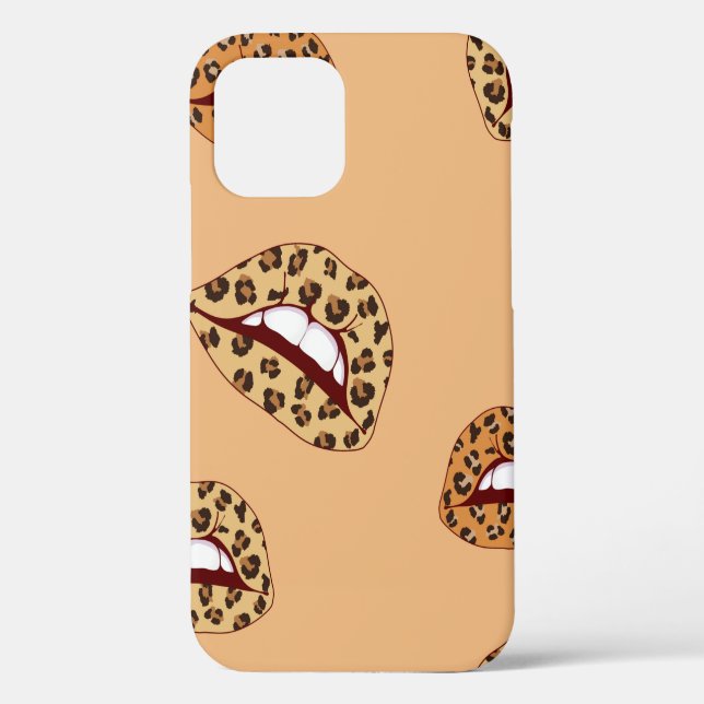Leopard print lips seamless pattern,cheetah lips d Case-Mate iPhone case (Back)