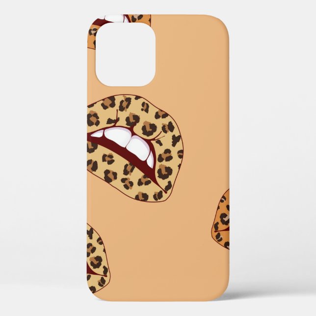 Leopard print lips seamless pattern,cheetah lips d Case-Mate iPhone case (Back)