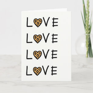 Leopard Print Love Card