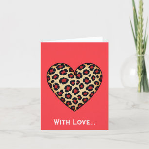 Leopard Print Love Holiday Card