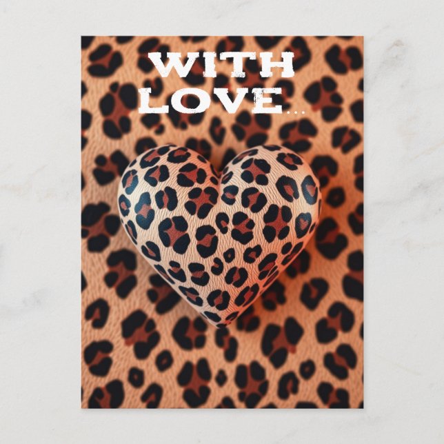 Leopard Print Love Postcard (Front)