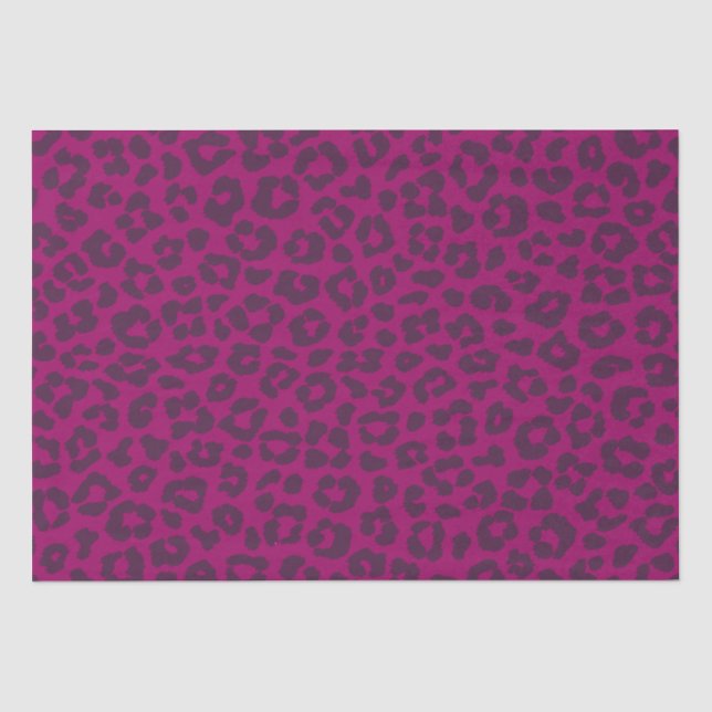 Leopard Print-Magenta- Tissue Paper (Front)
