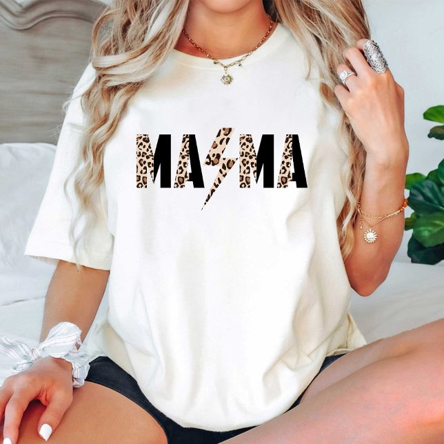 Leopard Print Mama | Cool Mothers Day Trendy  T-Shirt (Leopard Print Mama Birthday / Mothers Day Trendy T-Shirt)