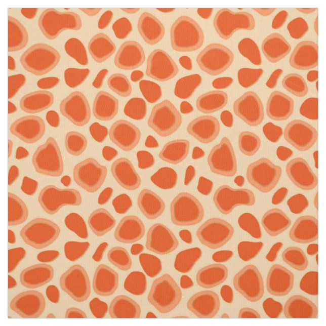 Leopard Print - Mandarin and light orange Fabric (Swatch)