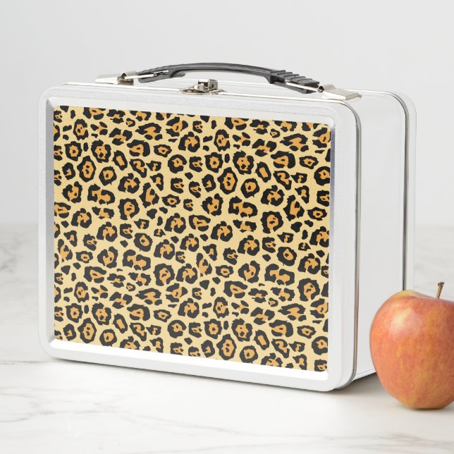 Leopard Print Metal Lunch Box (In Situ)