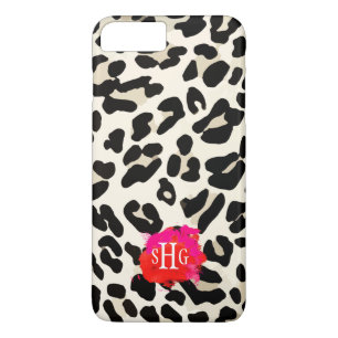 Leopard Print Monogram iPhone 7 Plus Case
