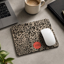 Leopard Print Mouse Pad | Stylish Mousepads