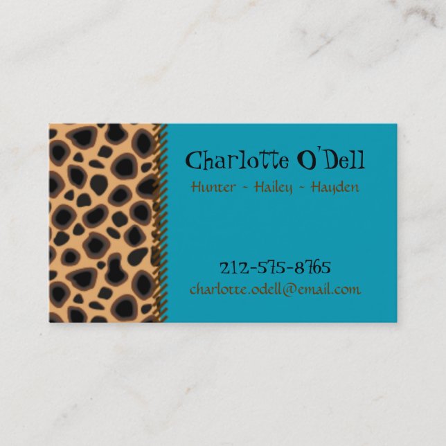 leopard print mummy card (Front)
