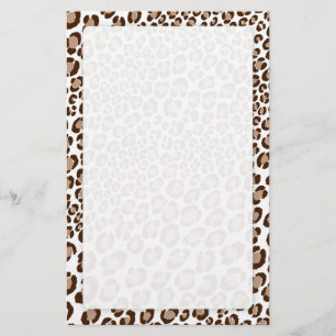 Leopard Print/Natural/Add background colour!! Stationery