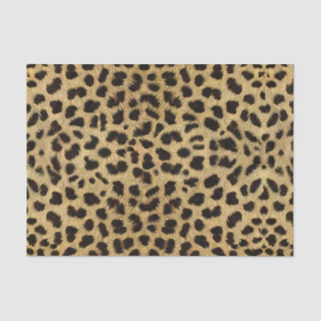 Leopard Print Natural  Tissue Paper (Front)