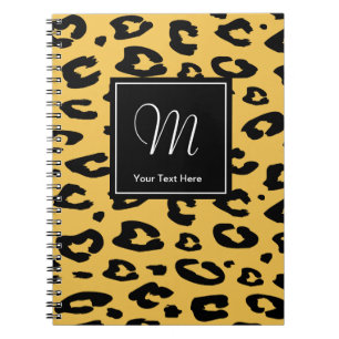 Leopard print notebook   Monogram animal print