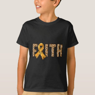Leopard Print Orange Ribbon Faith Crps Awareness 1 T-Shirt