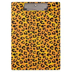 Leopard Print Orange Yellow Vector Print Clipboard