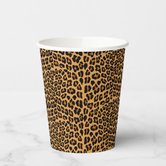 Leopard print paper cups (Left)