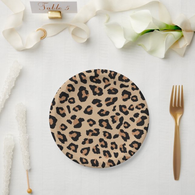 Leopard Print Paper Plate (Wedding)