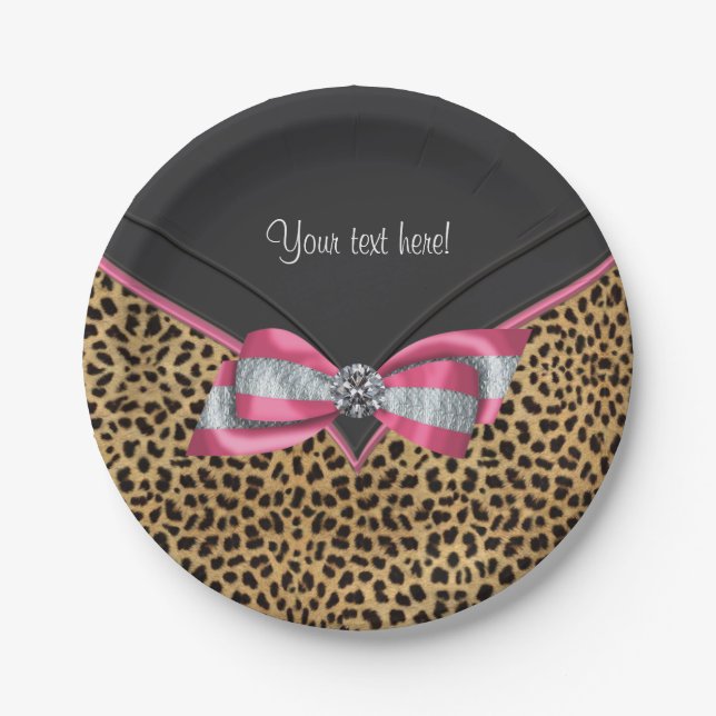 Leopard Print Paper Plate (Front)