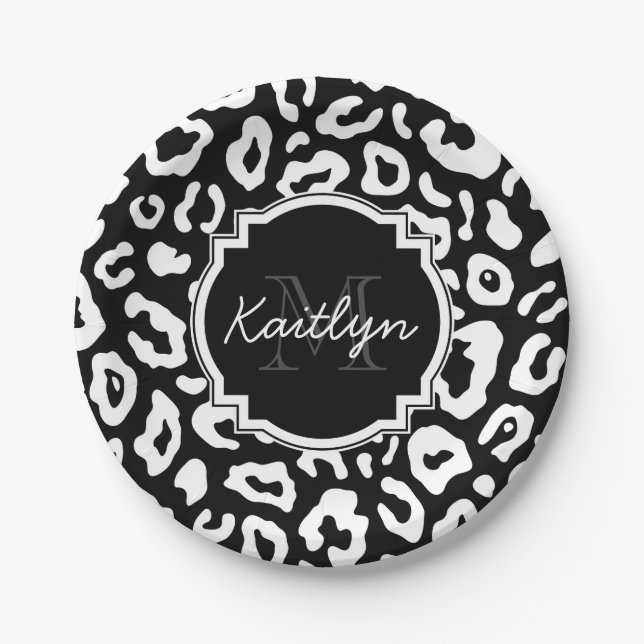 Leopard Print Paper Plate (Front)