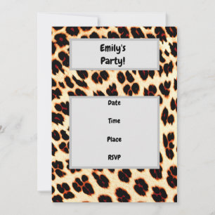 Leopard Print Party Invitation