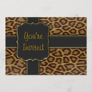 Leopard Print Party Invitation Template
