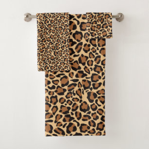 Leopard Print Pattern  Bath Towel Set