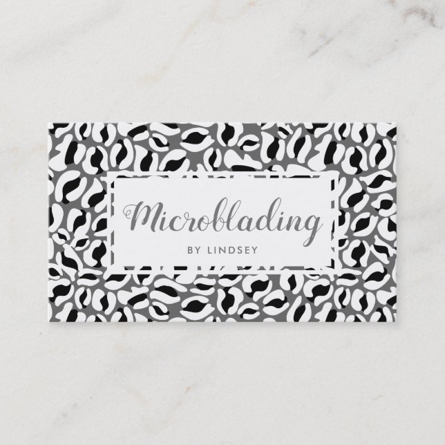 Leopard Print Pattern Beauty Spray Tan Salon Business Card (Front)
