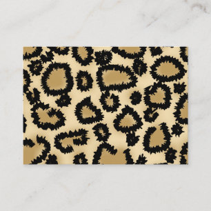 Leopard Print Pattern, Brown and Black. Business Card