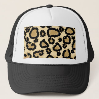 Leopard Print Pattern, Brown and Black. Trucker Hat