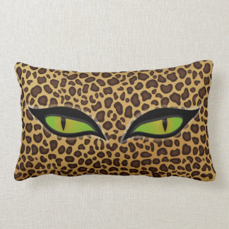 Leopard print pattern, cat's eyes Throw pillow