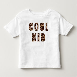 Leopard Print Pattern Cool Kid Matching Toddler T-Shirt