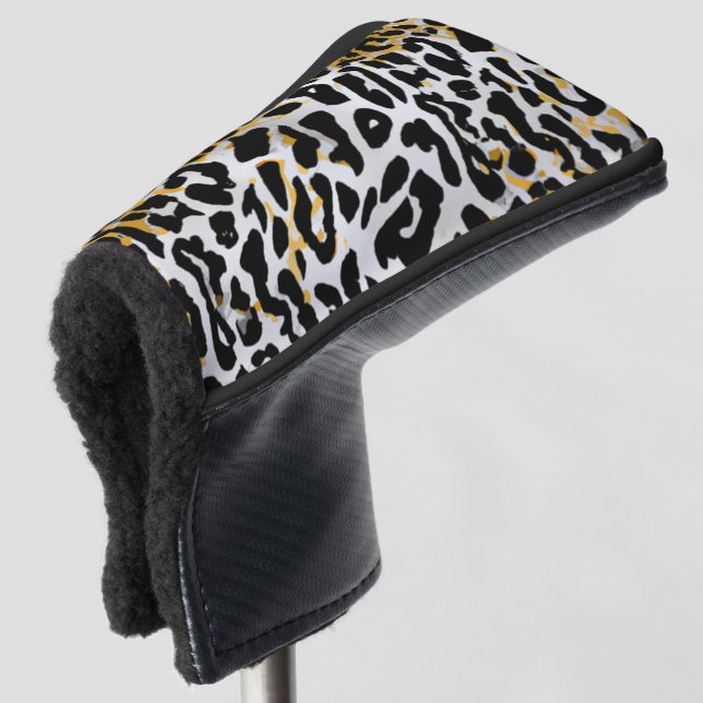 Leopard Print Pattern Golf Head Cover (3/4 Front)