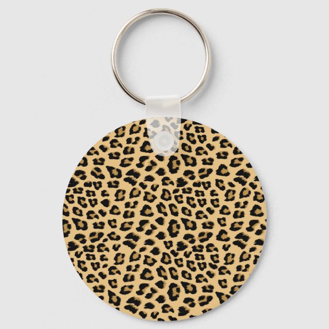 Leopard Print Pattern Key Ring (Front)