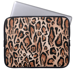 Leopard print pattern laptop sleeve