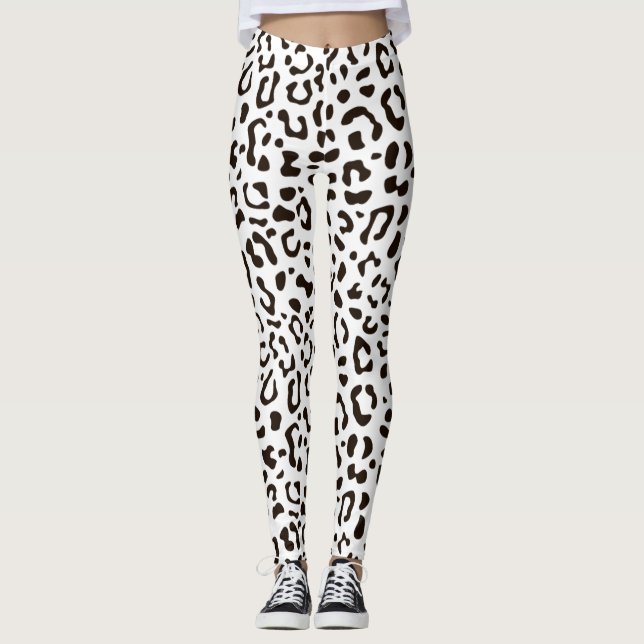 Leopard print pattern leggings (Front)