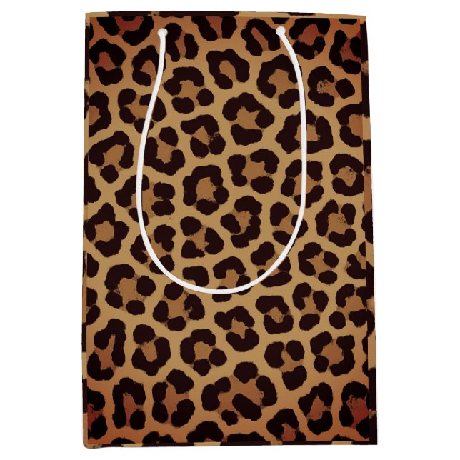 Leopard Print Pattern Medium Gift Bag (Front)
