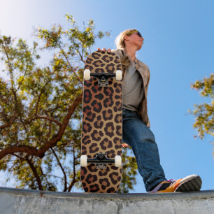 Leopard Print Pattern Skateboard